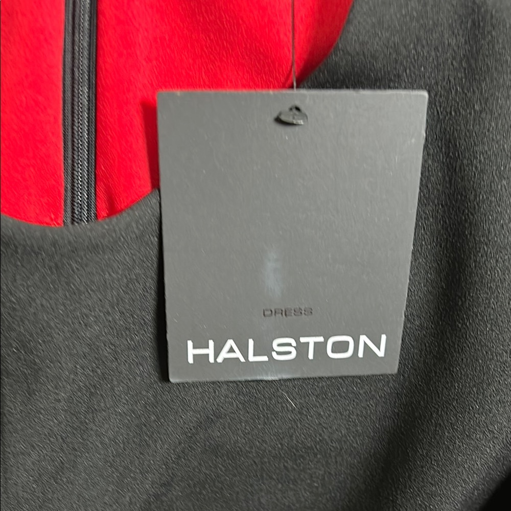Halston Heritage Black and Red Jumpsuit with Bold Contrast - Picture 6 of 10